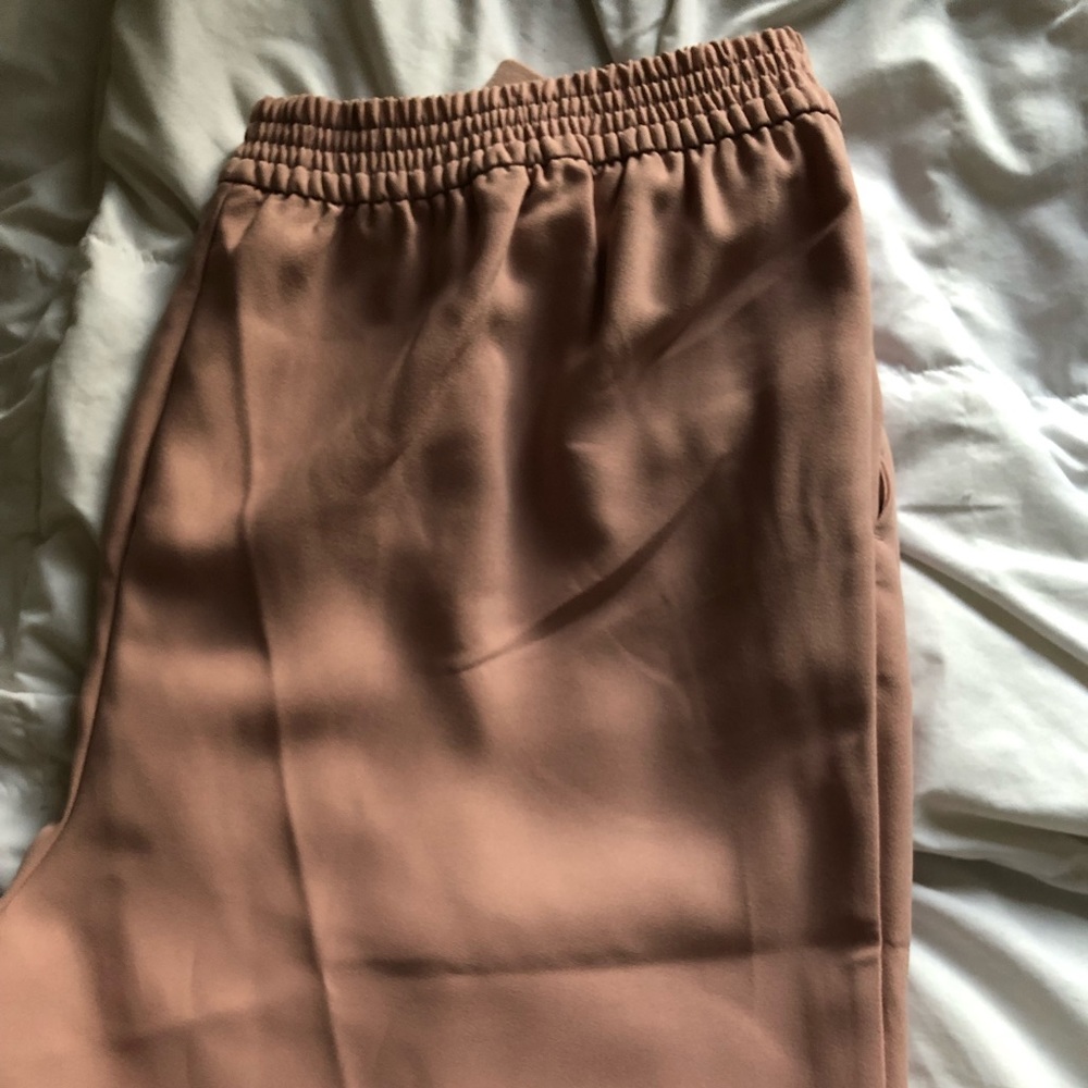mauve tapered work pants